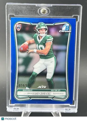 2026 Topps Bowman Chrome Cade Klubnik Blue 074/150 RC New York Jets