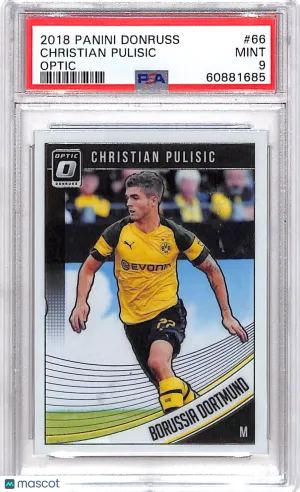2018 Panini Donruss Christian Pulisic Optic #66 PSA 9 Borussia Dortmund