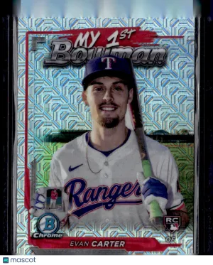 2024 Bowman Chrome My 1st Bowman Evan Carter #M1B-7 Mega Box Mojo Refractor RC