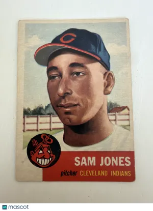 1953 Topps Sam Jones #6 Crease
