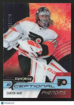 2021-22 Upper Deck Synergy Carter Hart #EP-CH Exceptional Phenoms Blue SN