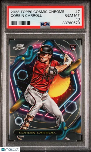 2023 Topps Cosmic Chrome Corbin Carroll #7 [Base] Rookie Base Set PSA 10