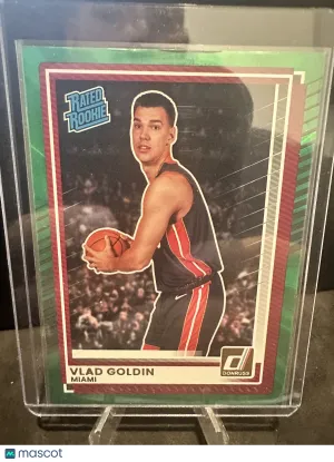 2025 Panini Donruss Basketball Green Laser Vlad Goldin Stanford Cardinal Basketball Card