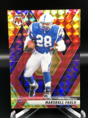 2025 Panini Mosaic No.26 Red Yellow Fusion Marshall Faulk Numbered 81/89