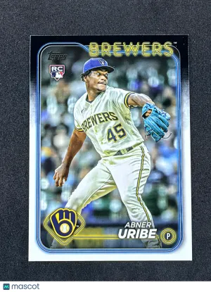 2024 Topps 310 Abner Uribe RC Milwaukee Brewers