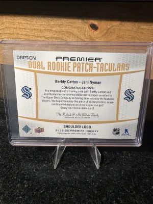 Catton / Nyman Premier Dual Rookie Patch-taculars back