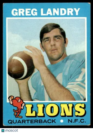 1971 Football Greg Landry #11
