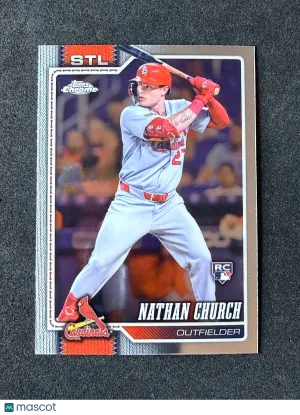 Nathan Church Rookie 2026 Topps Chrome 192 St. Louis Cardinals