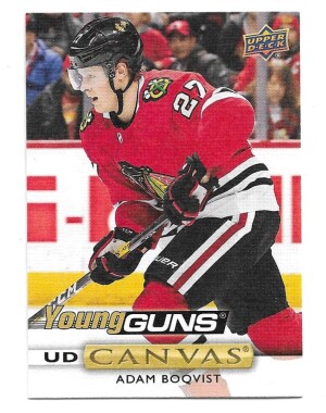 2019-20 Upper Deck Canvas Young Guns #C232 Adam Boqvist (RC) - Chicago Blackhawks (M7)