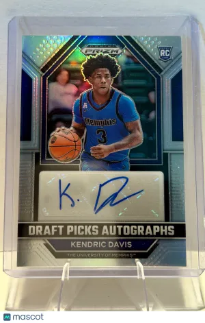 Kendric Davis 2023 Panini Prizm Draft Picks Autograph #DPAKDV-Silver Prizm