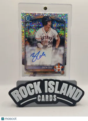 Zach Cole 2024 Bowman Chrome #CPA-ZC Speckle Refractor Auto 47/299