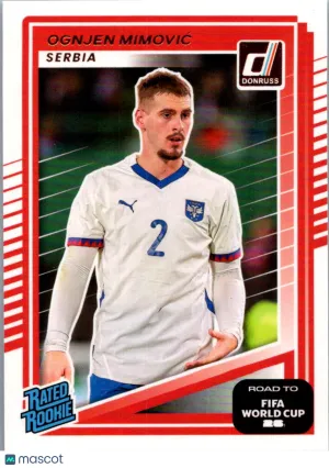 2025 Panini Donruss Road to FIFA World Cup 26 Soccer Ognjen Mimović #241 Rookie