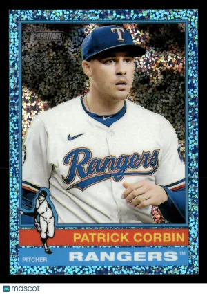 2025 Topps Heritage High Number Patrick Corbin #619 Blue Sparkle