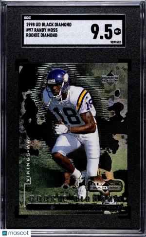 1998 Upper Deck Black Diamond Randy Moss #97 Rookie SGC 9.5