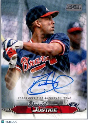 2024 Topps Stadium Club David Justice #SCBA-DJ Auto