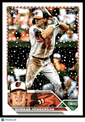 2023 Topps Holiday Gunnar Henderson #H4 Rookie Baltimore Orioles