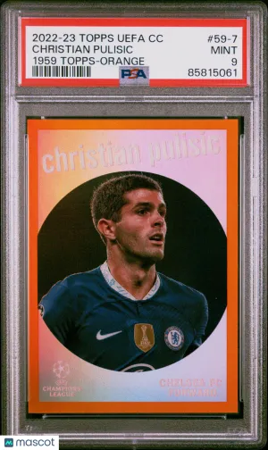 Graded 2022 Topps UEFA Club Competitions Orange Pulisic #59-7 PSA 9 17/25 Chelsea
