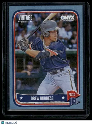 2024 Onyx Vintage Aqua Bordered #OVDRBU Drew Burress SN #/99 Baseball Card