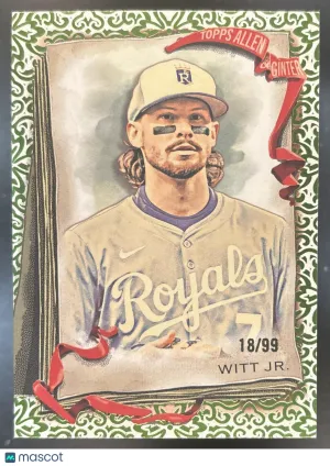 Allen & Ginter Bobby Witt Jr. Base Green Foil Filagree #10 Kansas City Royals