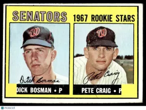 1967 Baseball Card Dick Bosman / Pete Craig #459