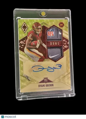 2021 Panini Phoenix Football Dyami Brown #RAD-DBR Dual Patch RC RPS Rookie Dual
