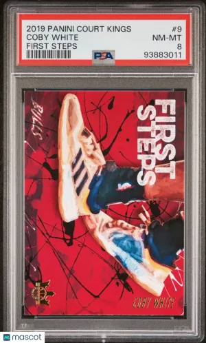 2019 Panini Court Kings First Steps Coby White PSA 8