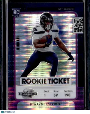 2022 Panini Contenders Optic D'Wayne Eskridge #64 Purple Prizm /26 RC