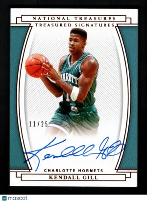 Kendall Gill 2020-21 National Treasures Treasured Signatures Bronze /25 Auto
