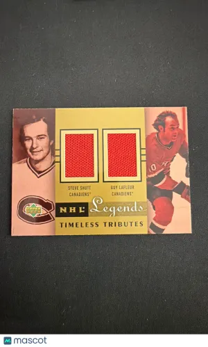 2001-02 Upper Deck Legends Steve Shutt Guy Lafleur #TT-SL [Base] Memorabilia Insert