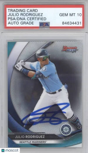 2020 Bowman's Best Top Prospects Julio Rodriguez #TP-15 PSA Authentic Auto 10