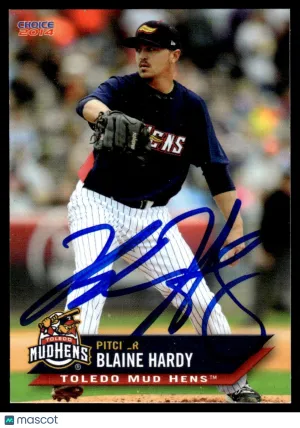 2014 Choice Baseball Card Blaine Hardy Toledo Mud Hens #3