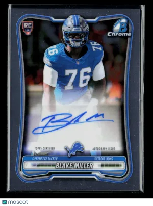 2026 Topps Bowman Chrome Football Blake Miller #BCRA-BMI RC Auto