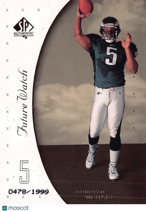 1999 Upper Deck SP Authentic Donovan McNabb Future Watch Rookie #95 Philadelphia Eagles
