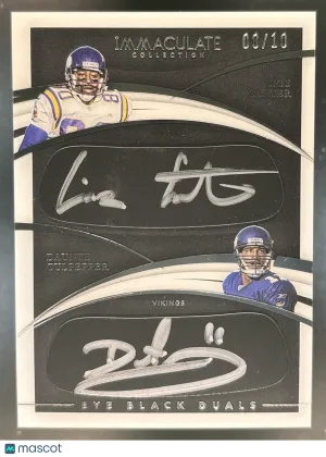 Immaculate Daunte Culpepper Cris Carter Immaculate Eye Black Duals #EBD-MV Minnesota Vikings