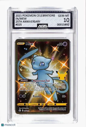 2021 Celebrations Mew #025 Unlimited AGS 10