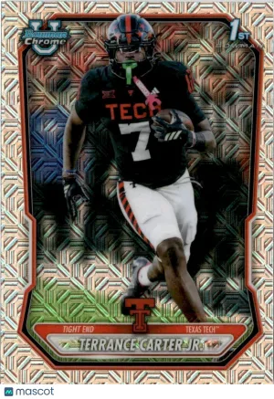 2025 Bowman Chrome U Football Terrance Carter Jr. Mojo Refractor #BCP-162
