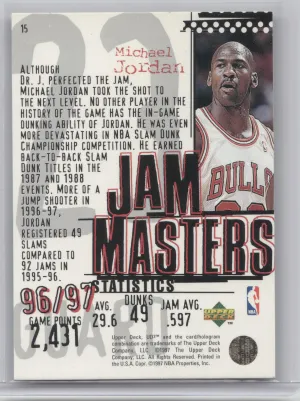 1997 Upper Deck UD3 Jam Masters Michael Jordan #15 96/97 back