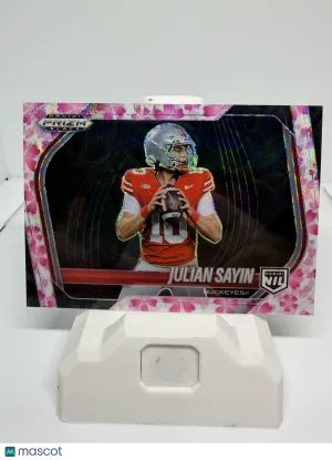 2025 Panini Prizm Black Football Julian Sayin #192 Cherry Blossom
