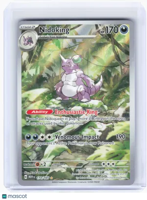 2023 Pokemon—Nidoking #174 Scarlet & Violet 151—Illustration Rare Holo