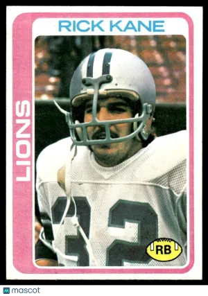 1978 Football Rick Kane #126