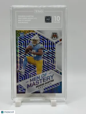 2025 Panini Mosaic Omarion Hampton #16 Men of Mastery Mosaic Blue SN TAG 10