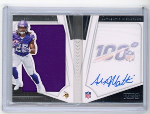 2019 Panini Playbook Alexander Mattison Booklet Jersey Autograph Rookie /225