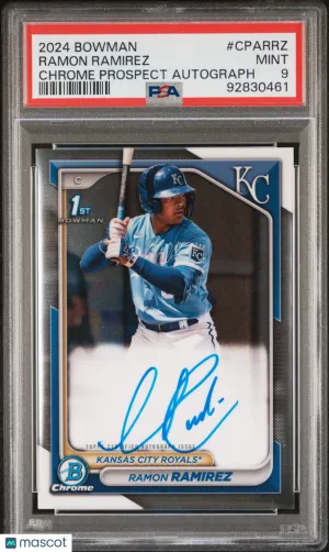 2024 Bowman Chrome Prospect Autographs Ramon Ramirez PSA 9