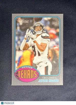 2026 Topps Heritage Jayden Higgins #154 Dark Gray Border