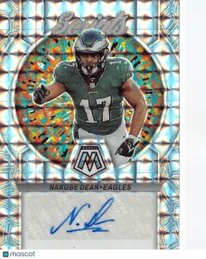 2023 Panini Mosaic Football Nakobe Dean Autograph #S6 Philadelphia Eagles