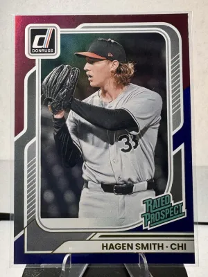 2026 Panini Donruss - Rated Prospects Hagen Smith #172 Red & Blue (RC)