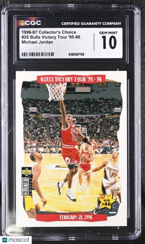 1996-97 Collector's Choice Bulls Victory Tour '95-96 Michael Jordan #26 CGC 10 Chicago Bulls
