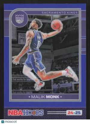 2024-25 Hoops Malik Monk #153 Premium Prizms Blue SN