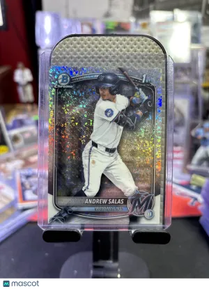 2025 Bowman Chrome Andrew Salas Shimmer Refractor Miami Marlins