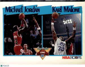 1991 NBA Hoops Karl Malone Michael Jordan #306